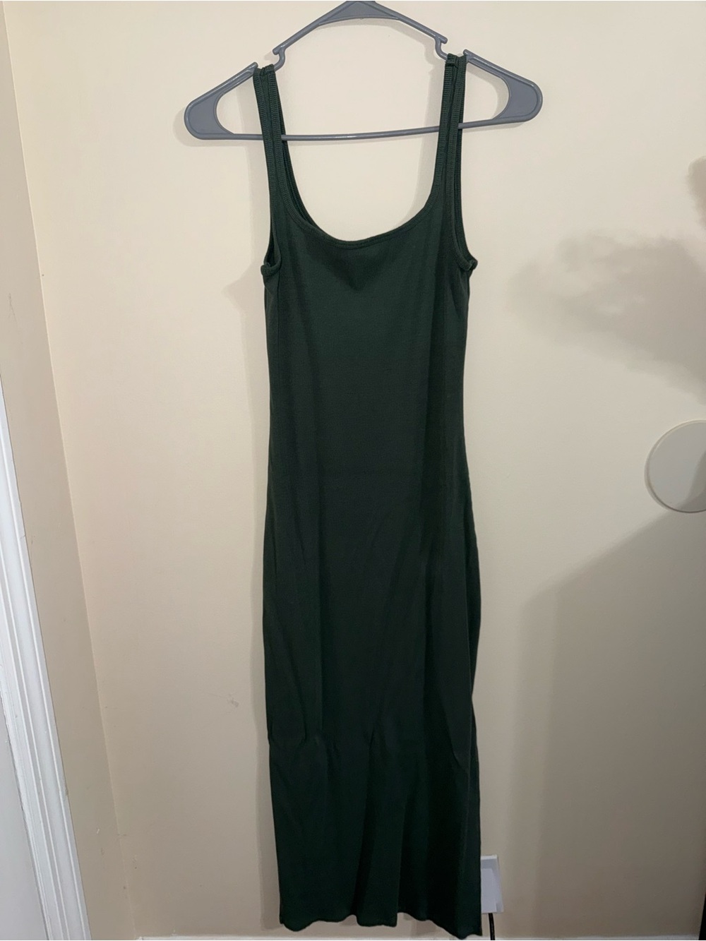 PINK Victoria's Secret Dark Green Scoop Neck Maxi Dress